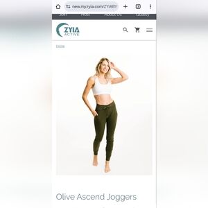 Zyia Olive Ascend Jogger